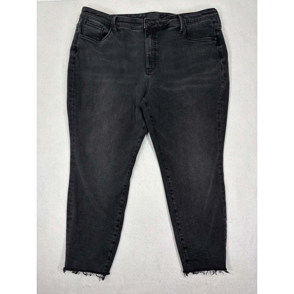 Kut from the Kloth Charlize Jeans Womens 24W High Rise Charcoal Raw Hem